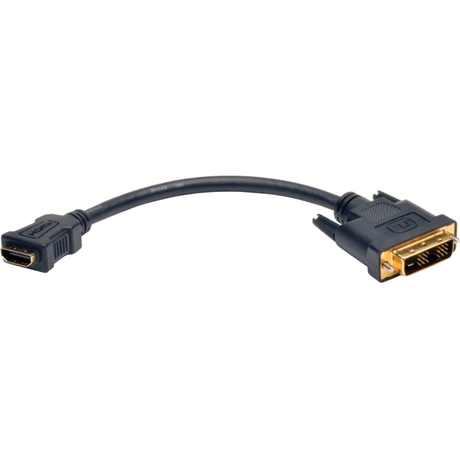Tripp Lite HDMI to DVI Adapter Cable (HDMI to DVI-D F/M), 8-in P130-08N