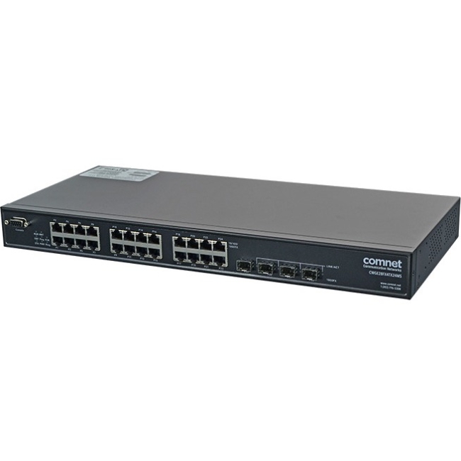 ComNet (24) 10/100/1000 BASE-TX + (4) 1000BASE-FX Managed Ethernet Switch CWGE28FX4TX24MS