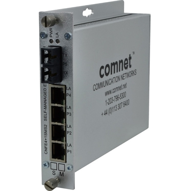ComNet 10/100 4TX+1FX Ethernet Self-Managed Switch CNFE4+1SMSM2