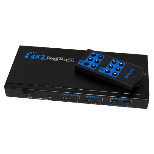 Bytecc 4x2 HDMI Matrix Switch HMMSS402