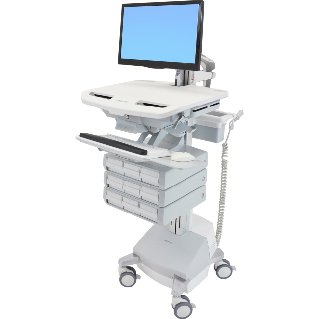 Ergotron StyleView Cart with LCD Arm, SLA Powered, 9 Drawers SV44-1291-1