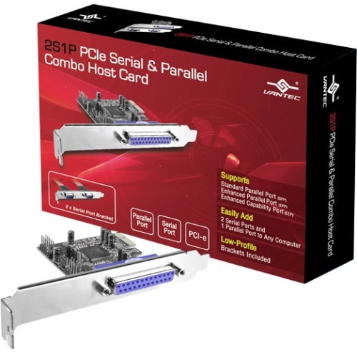 Vantec 2S1P PCIe Serial & Parallel Combo Host Card UGT-PCE2S1P