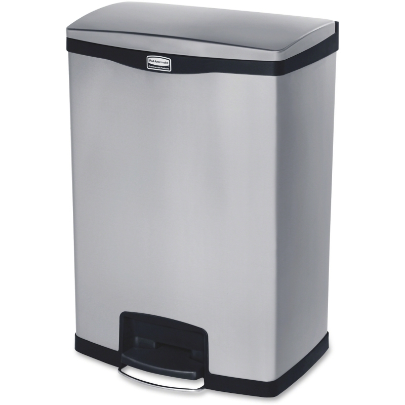 Safco Products 9639WH Open Top Dome Trash Can 15-gallon White