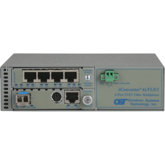Omnitron Managed iConverter 4xT1/E1 MUX 8826U-0-B 8826U-0-x