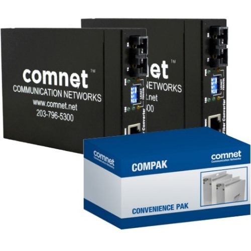 ComNet Commercial Grade 10/100 Mbps Ethernet Media Converter Kit COMPAKFE2SCM2 CWFE2SCM2