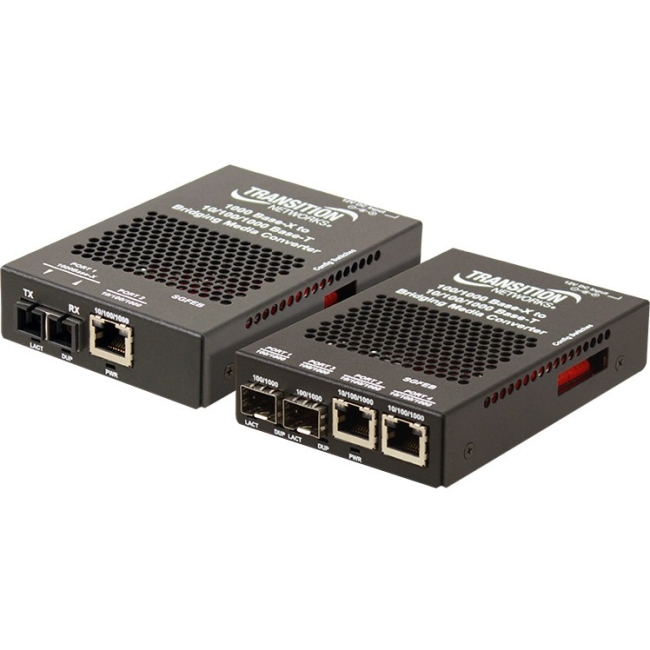 Transition Networks 10/100/1000 Ethernet Media Converter Stand-Alone SGFEB1039-130-NA SGFEB1039-130