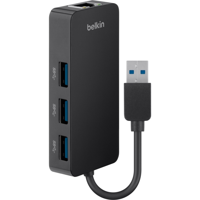 Belkin USB 3.0 3-Port Hub with Gigabit Ethernet Adapter B2B128TT