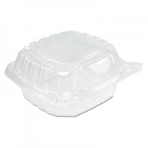 Dart ClearSeal Hinged-Lid Plastic Containers, Sandwich Container,13.8 oz, 5.4 x 5.3 x 2.6, Clear