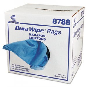 Chix DuraWipe General Purpose Towels, 12 x 12, Blue, 250/Carton CHI8788 8788