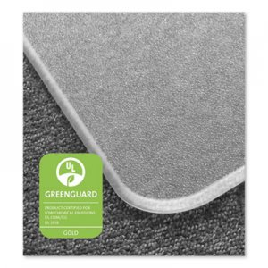 Floortex Cleartex MegaMat Heavy-Duty Polycarbonate Mat for Hard Floor/All Carpet, 46 x 53, Clear FLRECM121345ER ECM121345ER