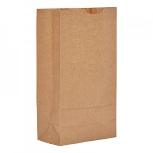 Genpak Grocery Paper Bags, 57 lbs Capacity, #10, 6.31"w x 4.19"d x 13.38"h, Kraft