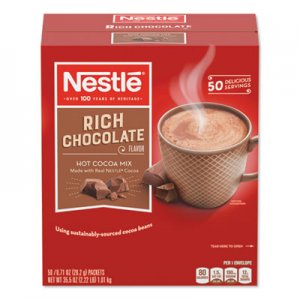 Nestle Hot Cocoa Mix, Rich Chocolate, 0.71 oz Packets, 50/Box, 6 Box/Carton NES25485CT 25485CT