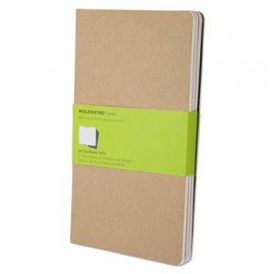 Moleskine Cahier Journal, Unruled, Kraft Brown Cover, 8.25 x 5, 80 Sheets, 3/Pack HBGQP418 QP418