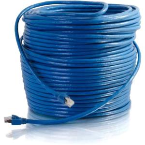 C2G 35ft Cat6 Snagless Solid Shielded Network Patch Cable - Blue 43166