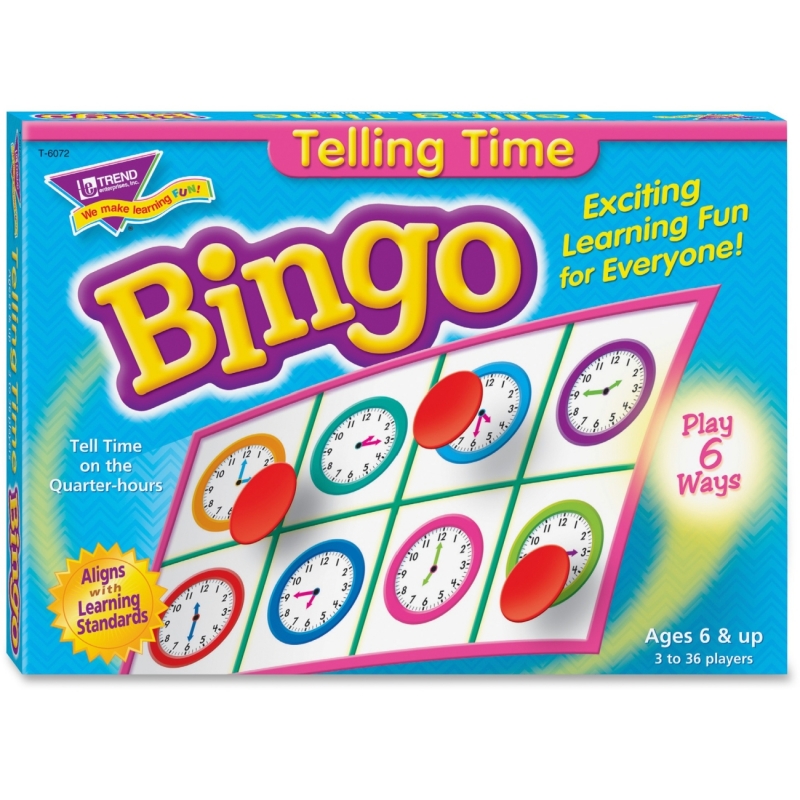 Trend Trend Telling Time Bingo Game 6072 TEP6072