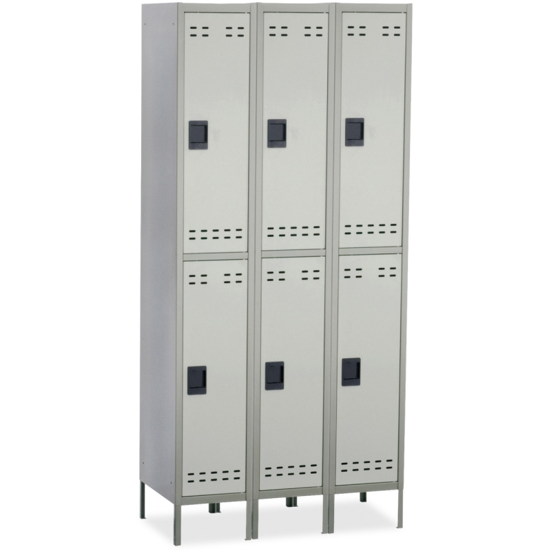 Safco Safco Double-Tier Two-tone 3 Column Locker with Legs 5526GR SAF5526GR
