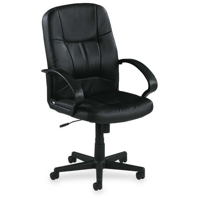 Lorell Chadwick Managerial Leather Mid-Back Chair 60121 LLR60121