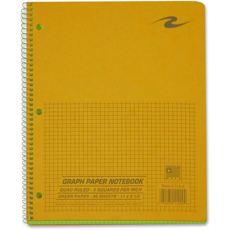 Roaring Spring Three Hole Punched Quadrille Notebook 11209 ROA11209