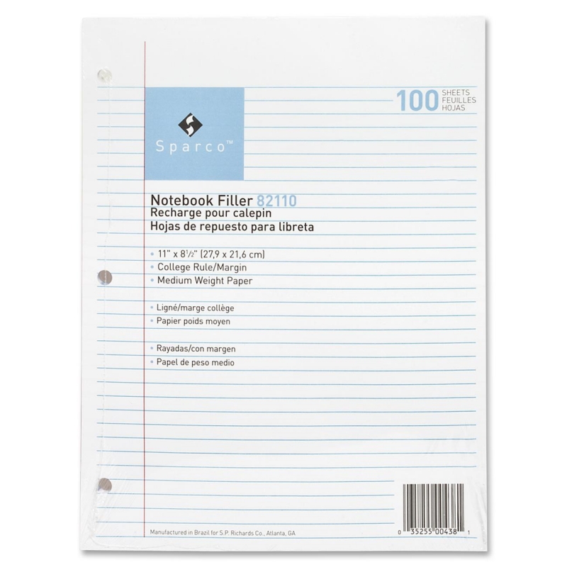 Sparco Notebook Filler Paper 82110 SPR82110