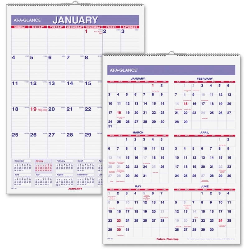 At-A-Glance At-A-Glance Wall Calendar with Hanger PM1-28 AAGPM128