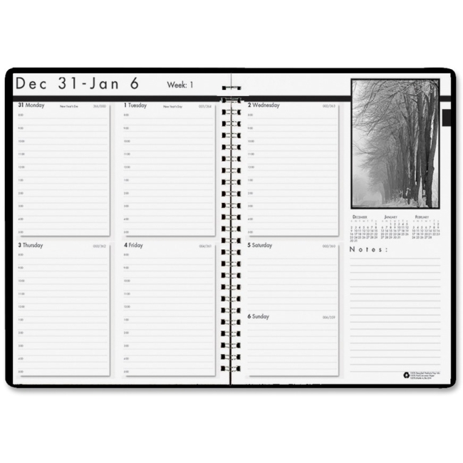 House of Doolittle Black on White Planner 2171-02 HOD217102 2171