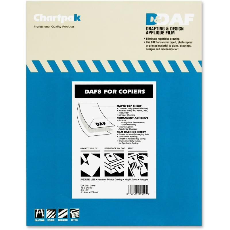 Chartpak Applique Drafting Film DAF8 CHADAF8