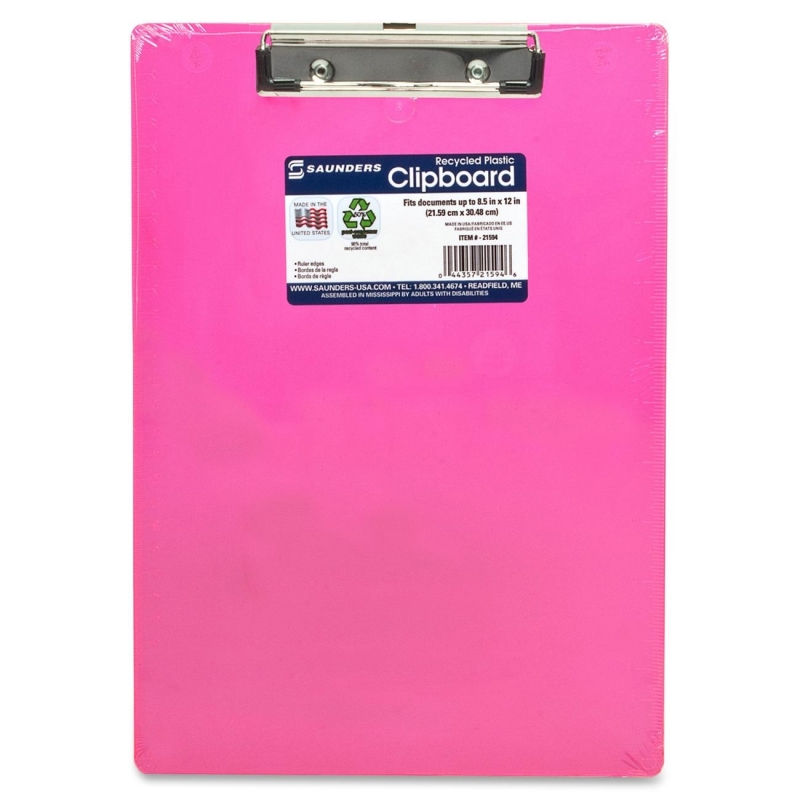 Saunders Neon Plastic Clipboard 21594 SAU21594