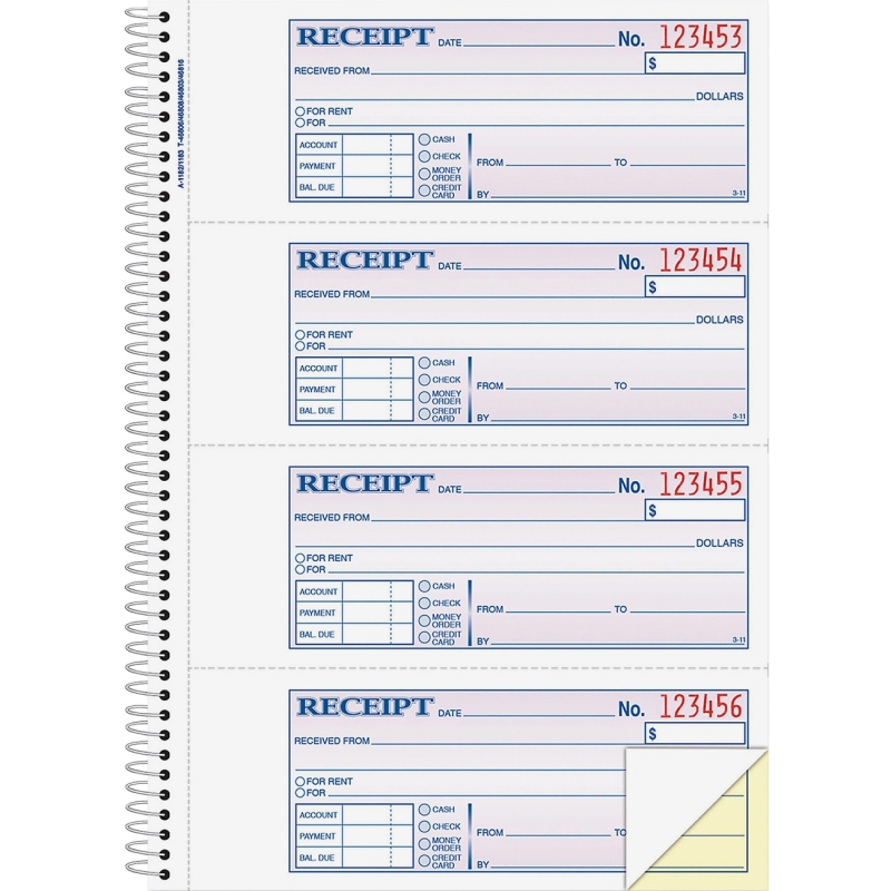 Adams Wire Bound Money/Rent Receipt Books SC1182 ABFSC1182