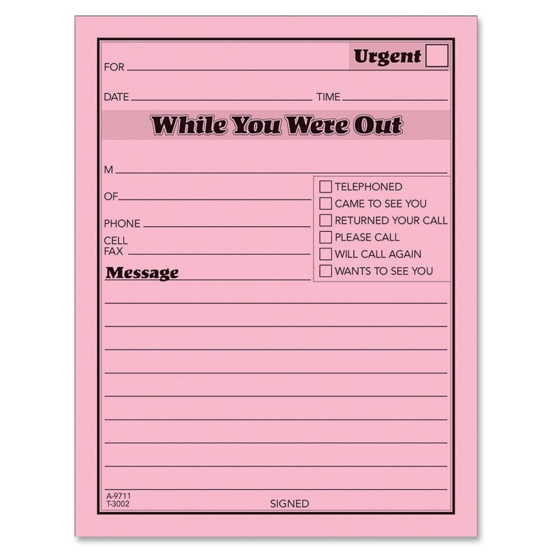 TOPS TOPS Important Message Note Pads 3002P TOP3002P
