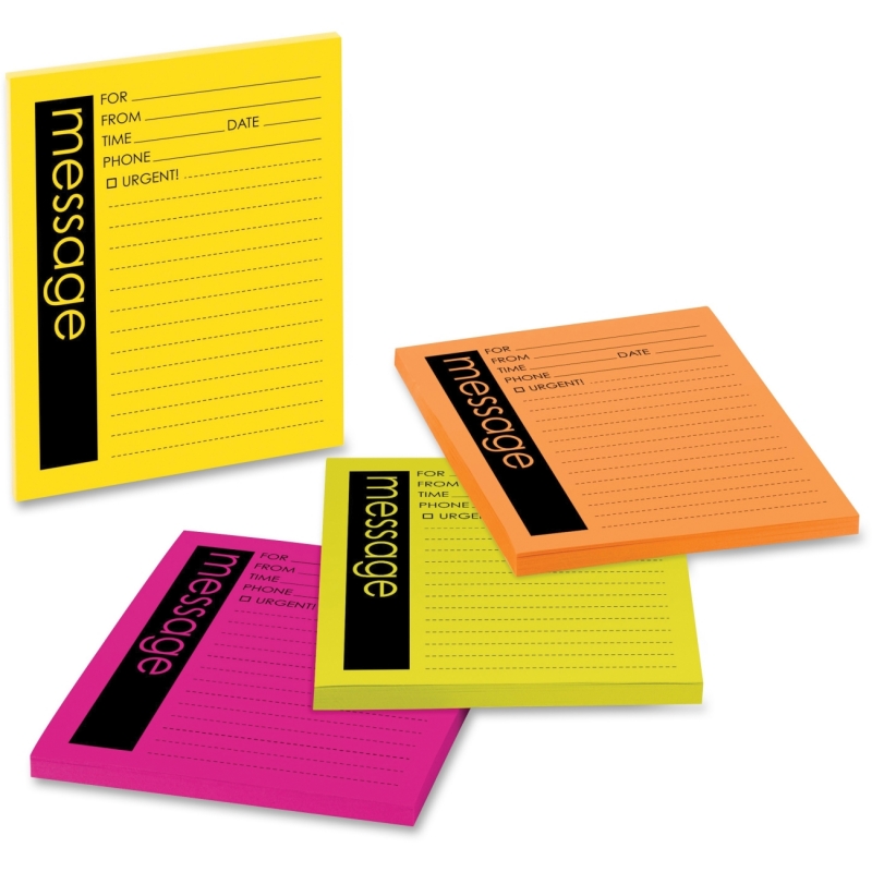 Post-it Neon Important Message Pad 7679-4 MMM76794