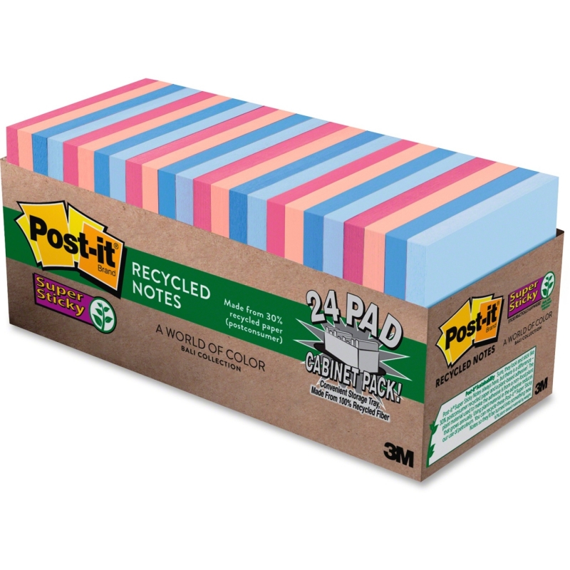 Post-it Post-it Recycled Super Sticky Bali Notes 65424NHCP MMM65424NHCP