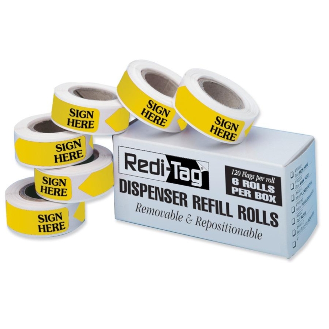 Redi-Tag Redi-Tag Sign Here Tag Refills 91001 RTG91001