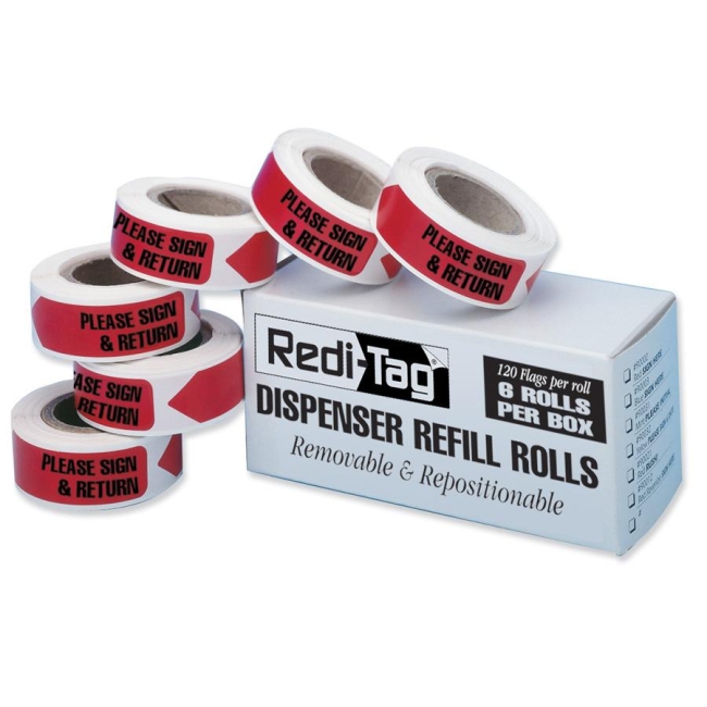 Redi-Tag Redi-Tag Sign Here/Return Refill Tags 91037 RTG91037
