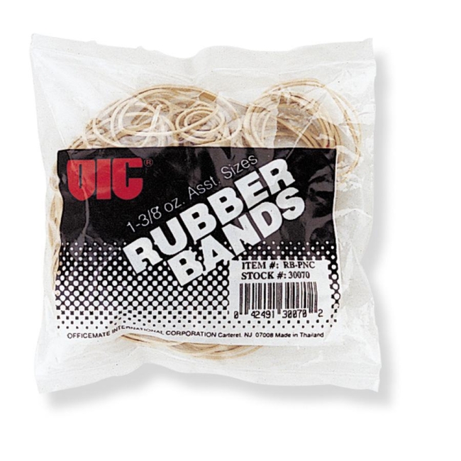OIC Assorted Size Rubber Band 30070 OIC30070