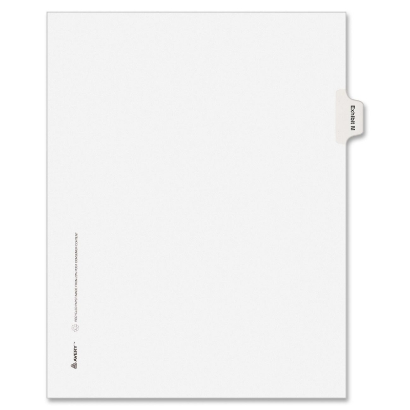 Avery Legal Exhibit Index Divider 82119 AVE82119