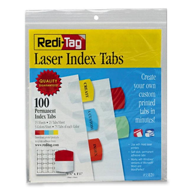 Redi-Tag Redi-Tag Laser Index Tab 33120 RTG33120