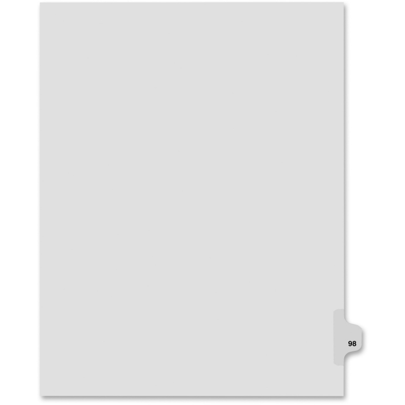 Kleer-Fax 80000 Series Side Tab Index Divider 82298 KLF82298