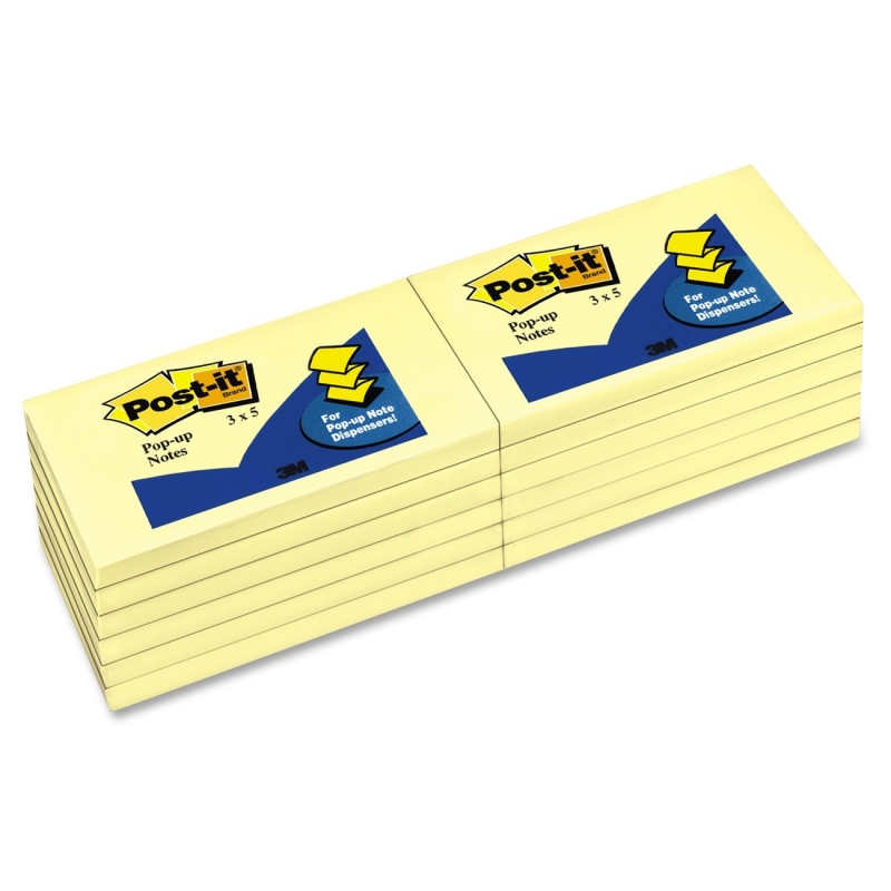 Post-it Notes Yellow Original Pop-up Refills R350YWPK MMMR350YWPK