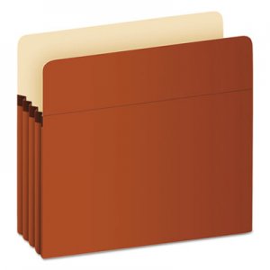 Pendaflex Earthwise by Pendaflex 100% Recycled File Pockets, 3.5" Expansion, Letter Size, Red Fiber PFXE1524E E1524E