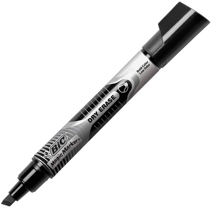 BIC Chisel Tip Dry Erase Magic Markers GELIT11BK BICGELIT11BK
