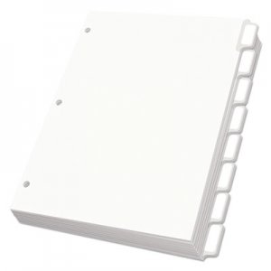 Oxford Custom Label Tab Dividers with Self-Adhesive Tab Labels, 8-Tab, 11 x 8.5, White, 25 Sets OXF11316