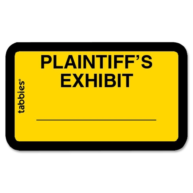 Tabbies Tabbies Plaintiff's Exhibit Legal File Labels 58094 TAB58094
