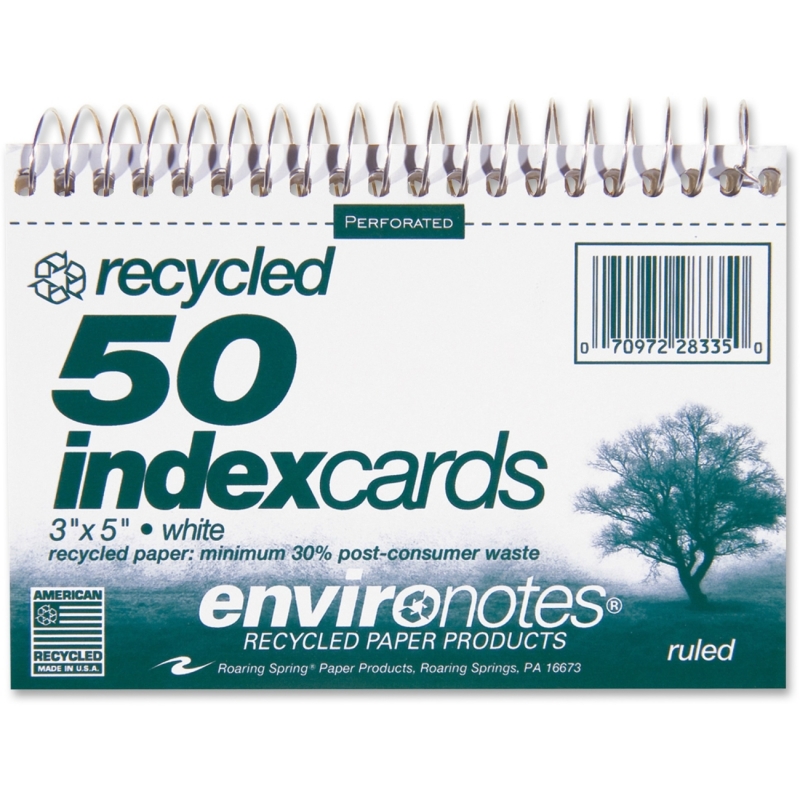 Roaring Spring Spiralbound Ruled Index Cards 28335 ROA28335