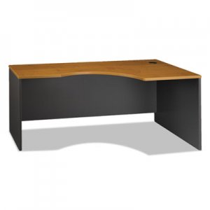Bush Series C Collection Corner Desk Module, Right, 71.13" x 35.5" x 29.88", Natural Cherry/Graphite Gray