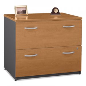 Bush Series C Collection 2 Drawer 36W Lateral File (Assembled), 35.75w x 23.38d x 29.88h, Natural Cherry