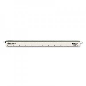 Chartpak Adjustable Triangular Scale Aluminum Architects Ruler, 12", Silver CHA238 238