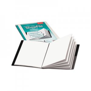 Cardinal ShowFile Display Book w/Custom Cover Pocket, 12 Letter-Size Sleeves, Black CRD50132 50132CB