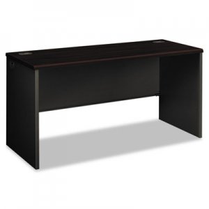 HON 38000 Series Desk Shell, 60w x 24d x 29.5h, Mahogany/Charcoal HON38922NS H38922.N.S