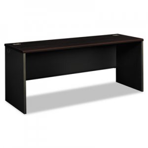 HON 38000 Series Desk Shell, 72w x 24d x 29.5h, Mahogany/Charcoal HON38925NS H38925.N.S