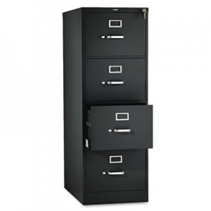 HON 510 Series Four-Drawer Full-Suspension File, Legal, 18.25w x 25d x 52h, Black HON514CPP H514C.P.P